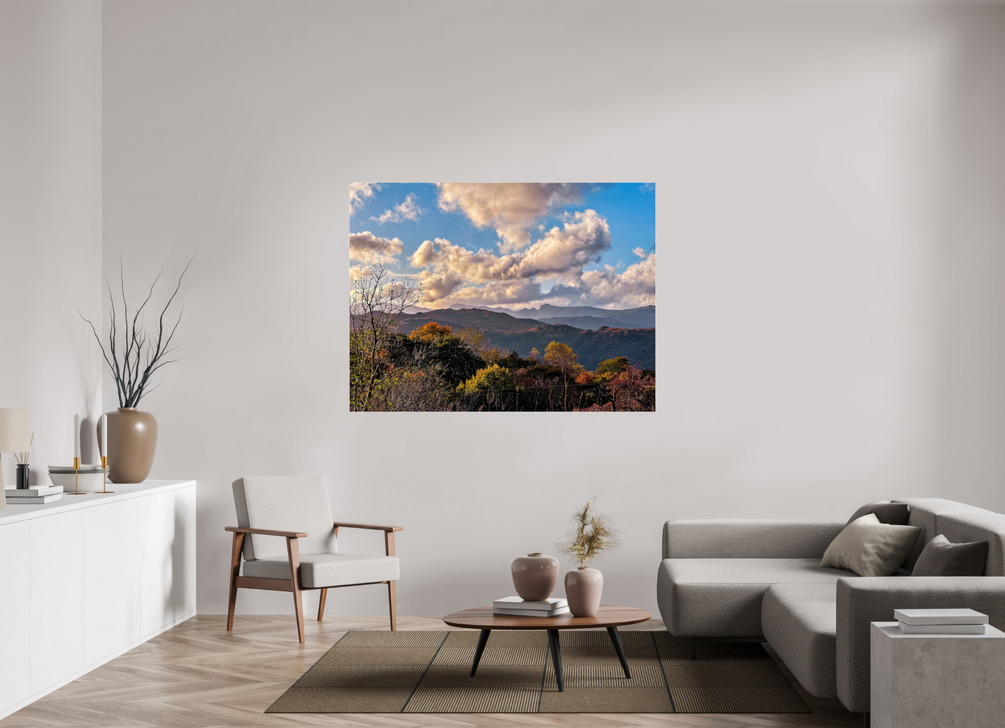 160 x 120 cm, Photo Print Under Acrylic Glass Hill Top on Acrylic Glass