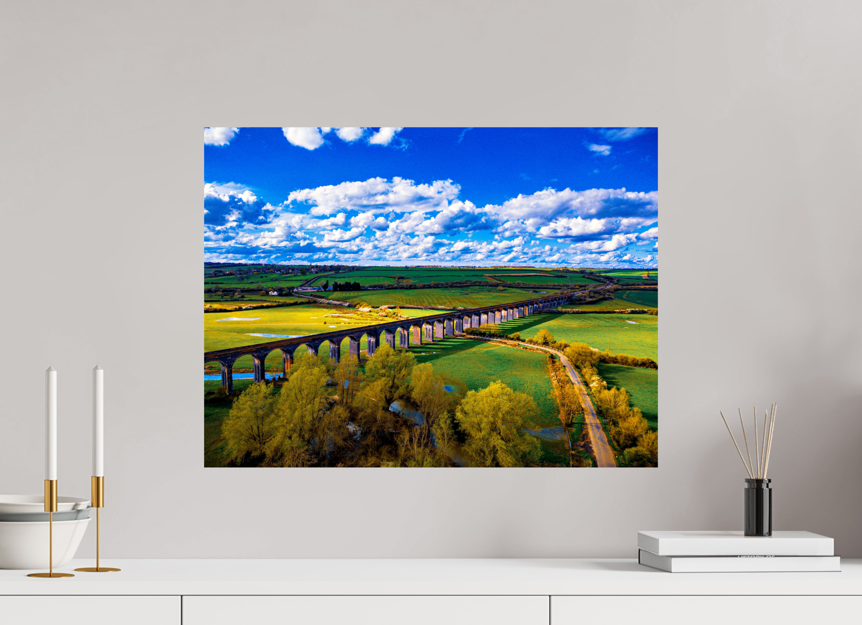 60 x 45 cm, Photo Print On Fuji Crystal DP II Harringworth Viaduct UK