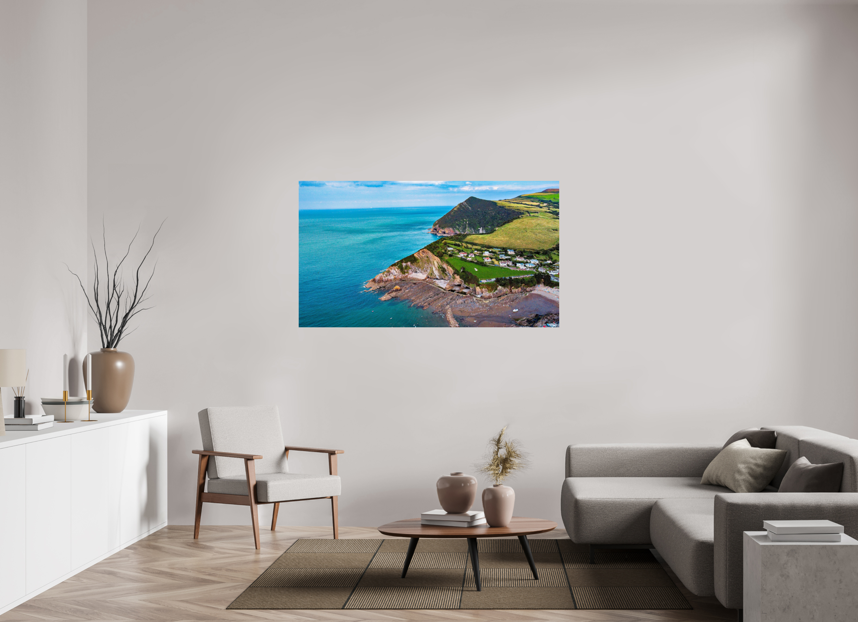 160 x 90 cm, Photo Print On Fuji Crystal DP II Devon - Sandaway Beach