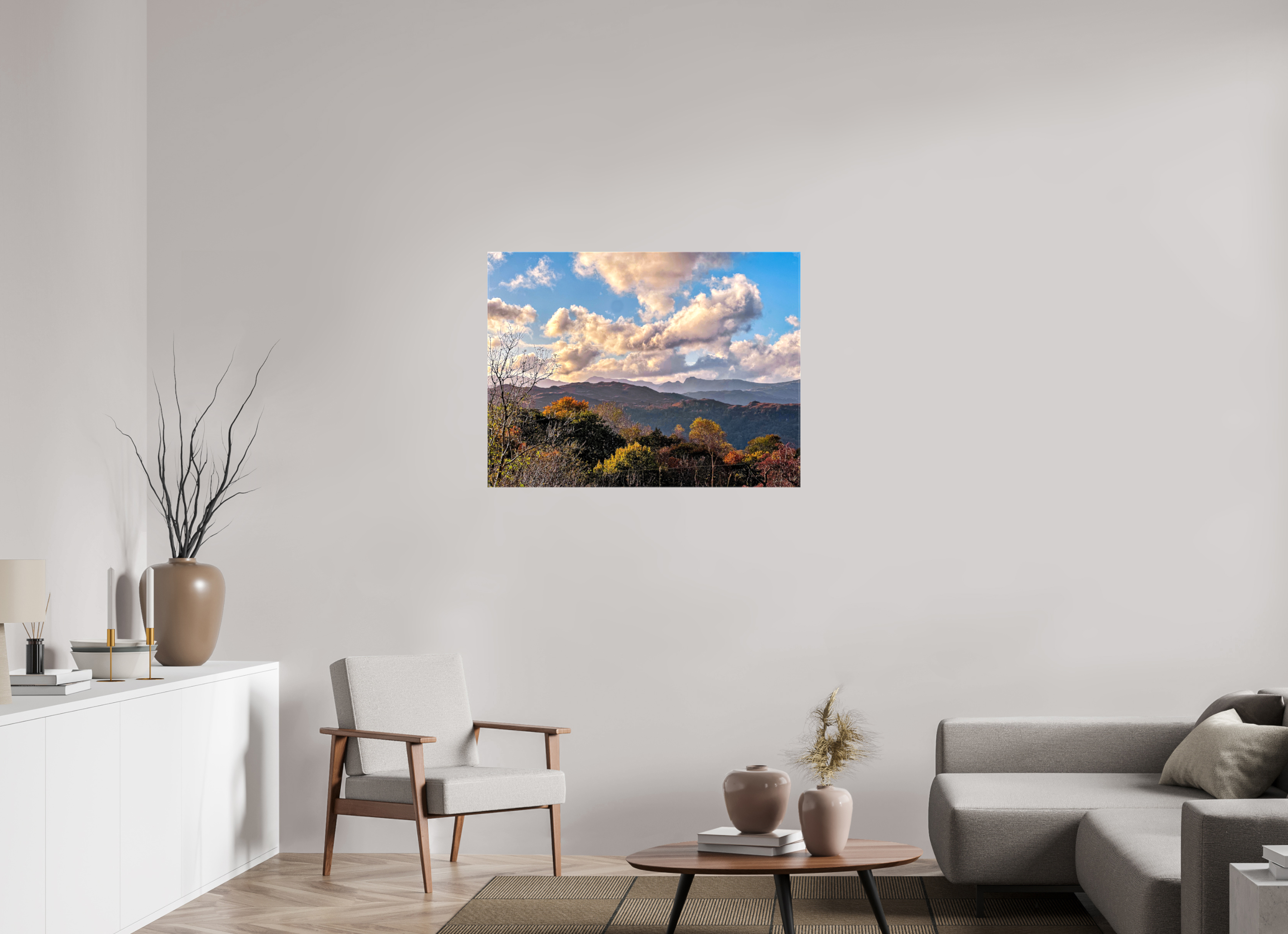 100 x 75 cm, Canvas Hill Top on Acrylic Glass