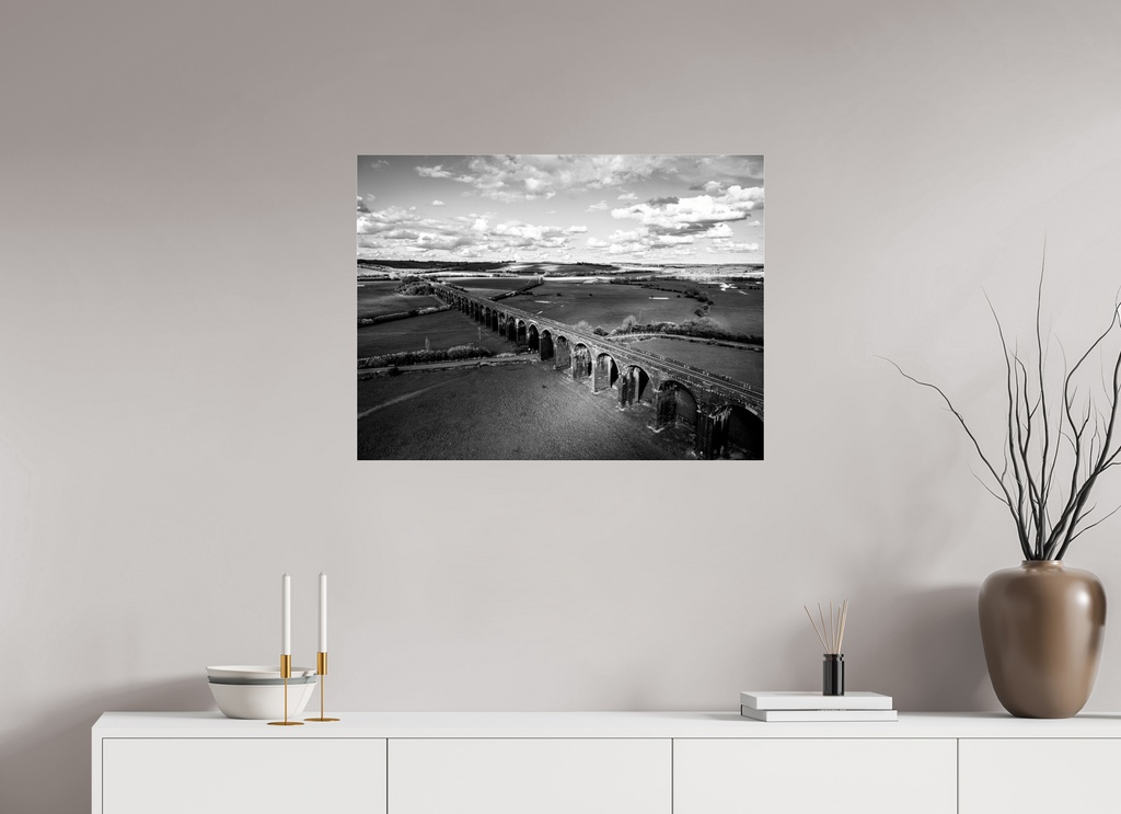 80 x 60 cm, Photo Print Under Acrylic Glass Harringworth Viaduct UK