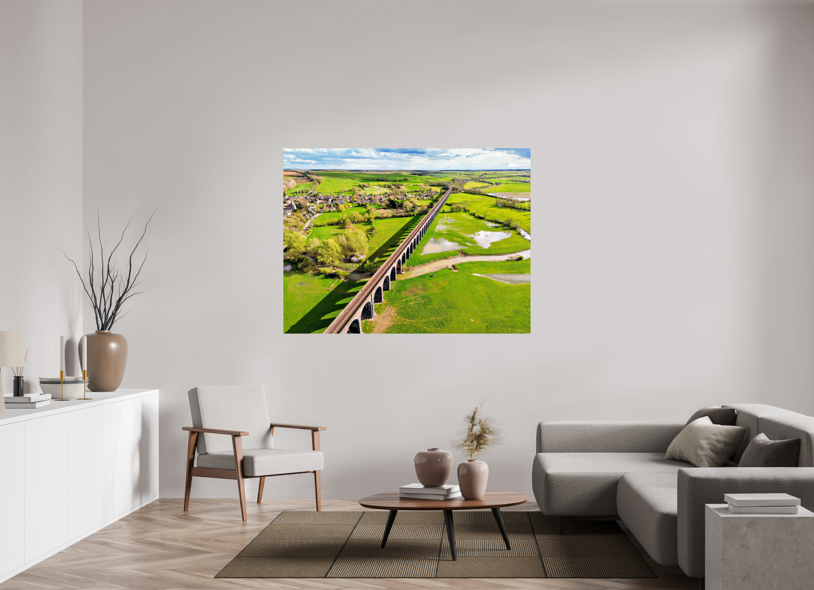 160 x 120 cm, Photo Print On Fuji Crystal DP II Harringworth Viaduct UK