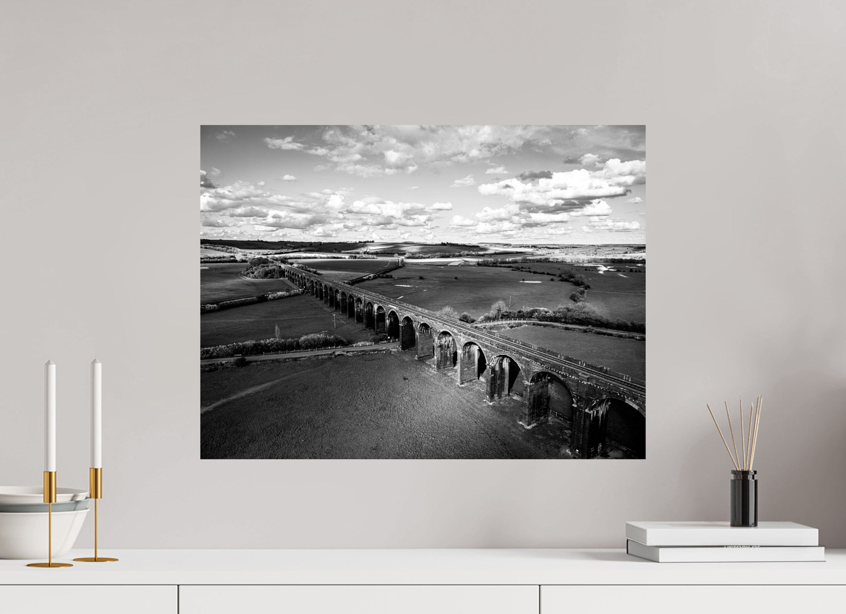 60 x 45 cm, Photo Print On Fuji Crystal DP II Harringworth Viaduct UK