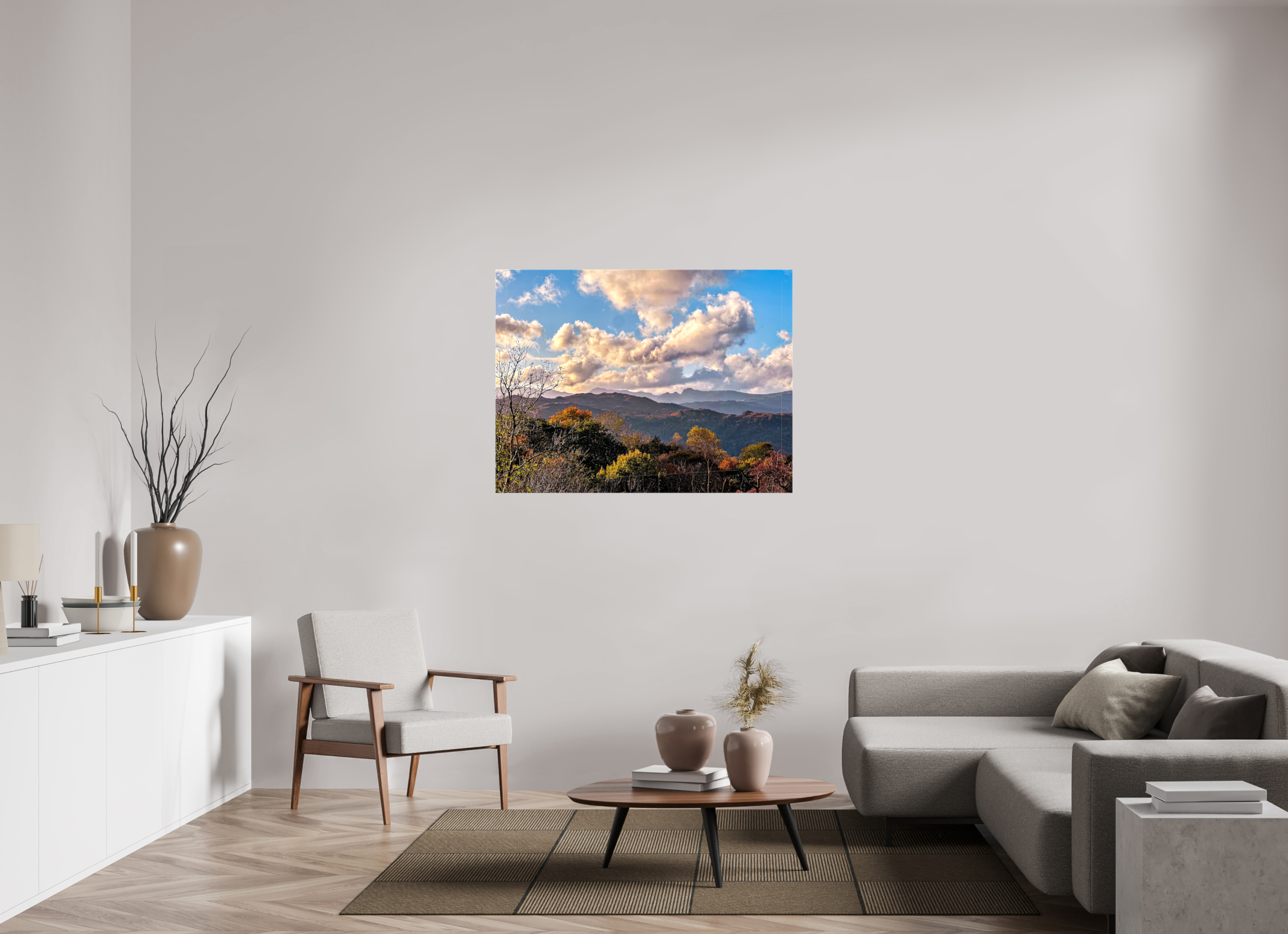 120 x 90 cm, Canvas Hill Top on Acrylic Glass