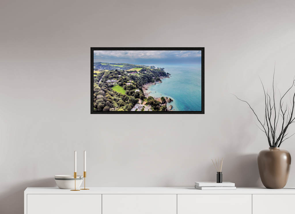 80 x 45 cm, Floater Frame Devon - Sandaway Beach