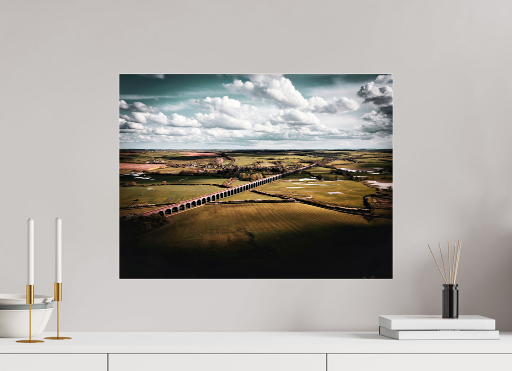 60 x 45 cm, Photo Print Under Acrylic Glass Harringworth Viaduct UK