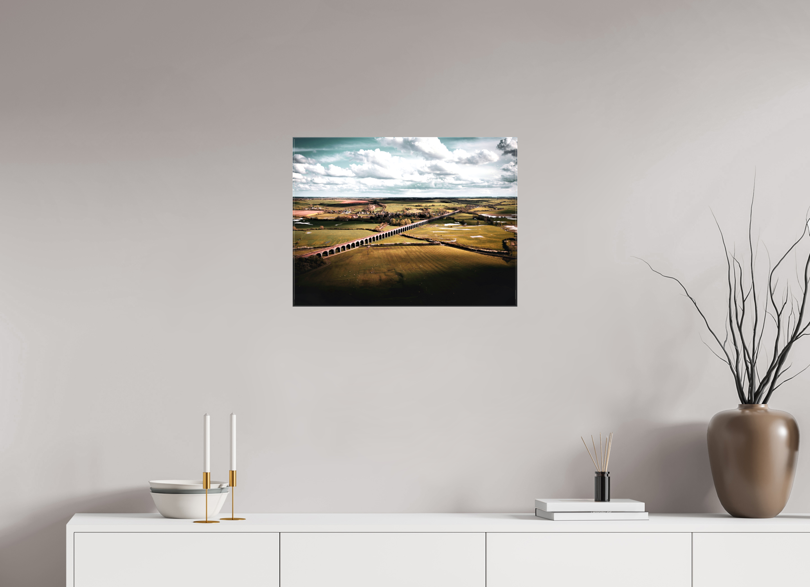 60 x 45 cm, Canvas Harringworth Viaduct UK