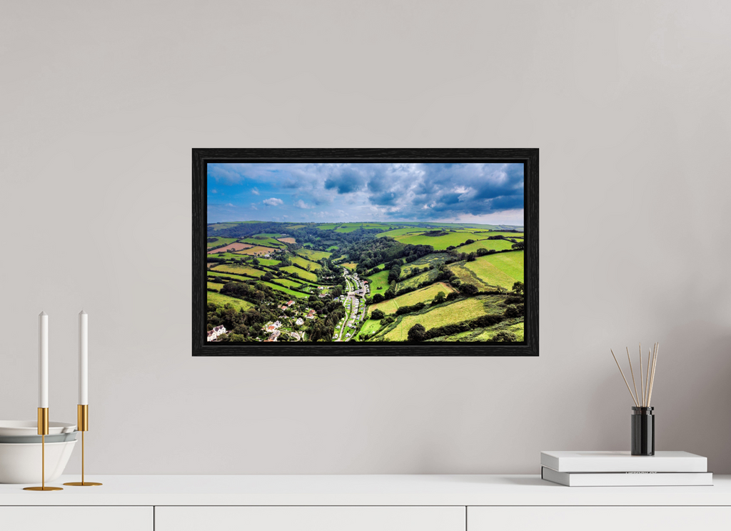 48 x 27 cm, Floater Frame Devon - Sandaway Beach