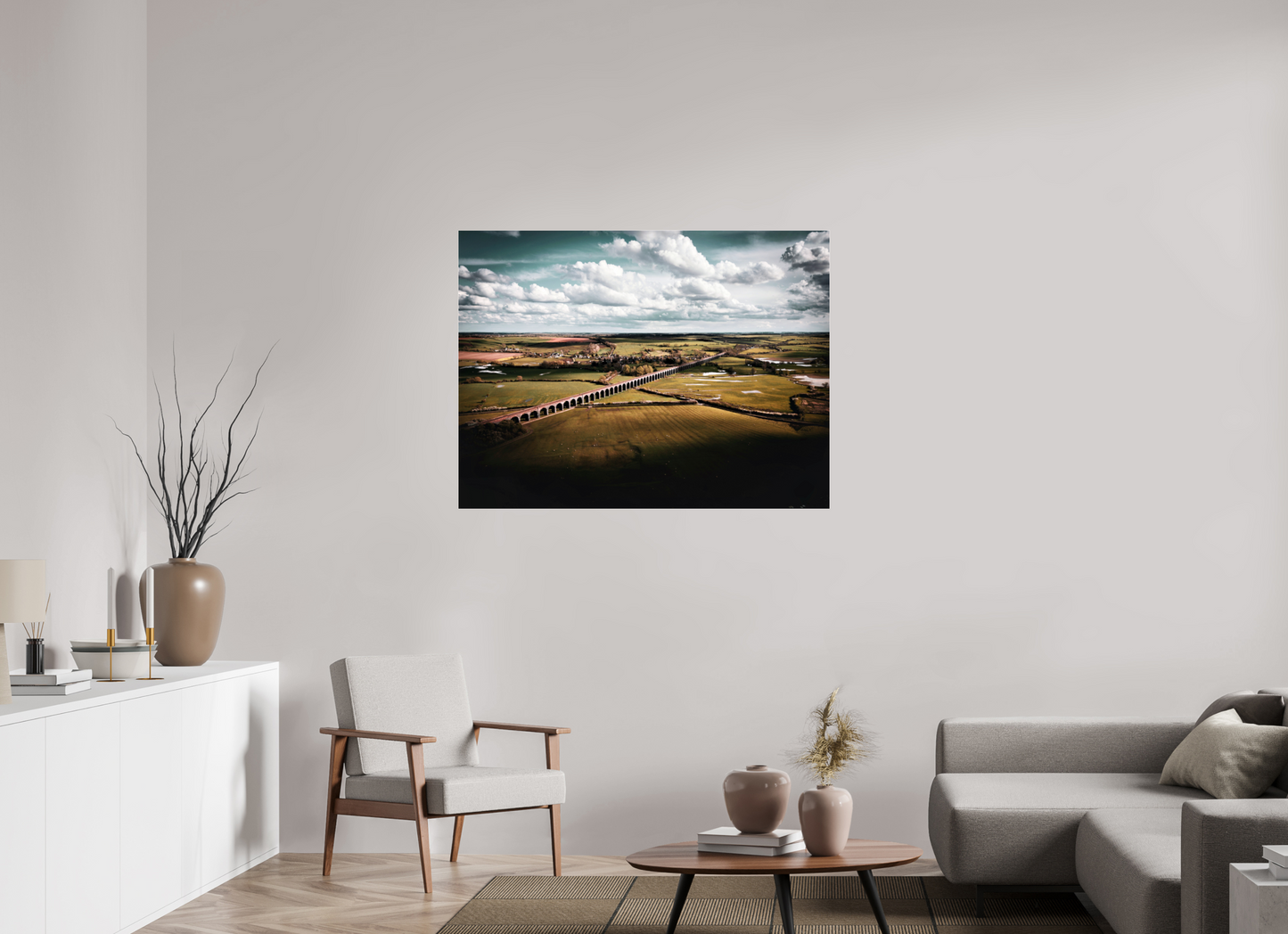 120 x 90 cm, Photo Print Under Acrylic Glass Harringworth Viaduct UK