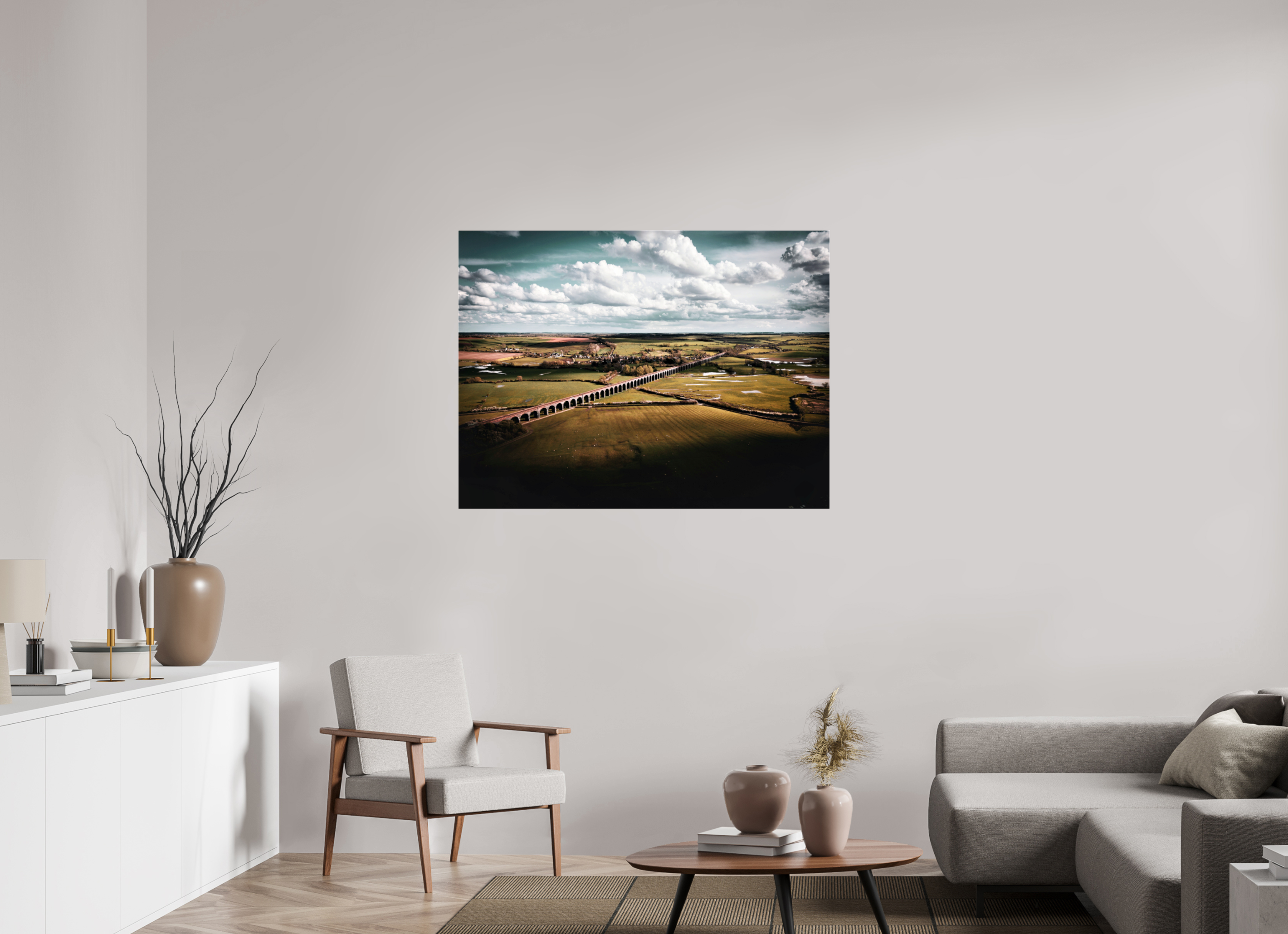 120 x 90 cm, Photo Print Under Acrylic Glass Harringworth Viaduct UK