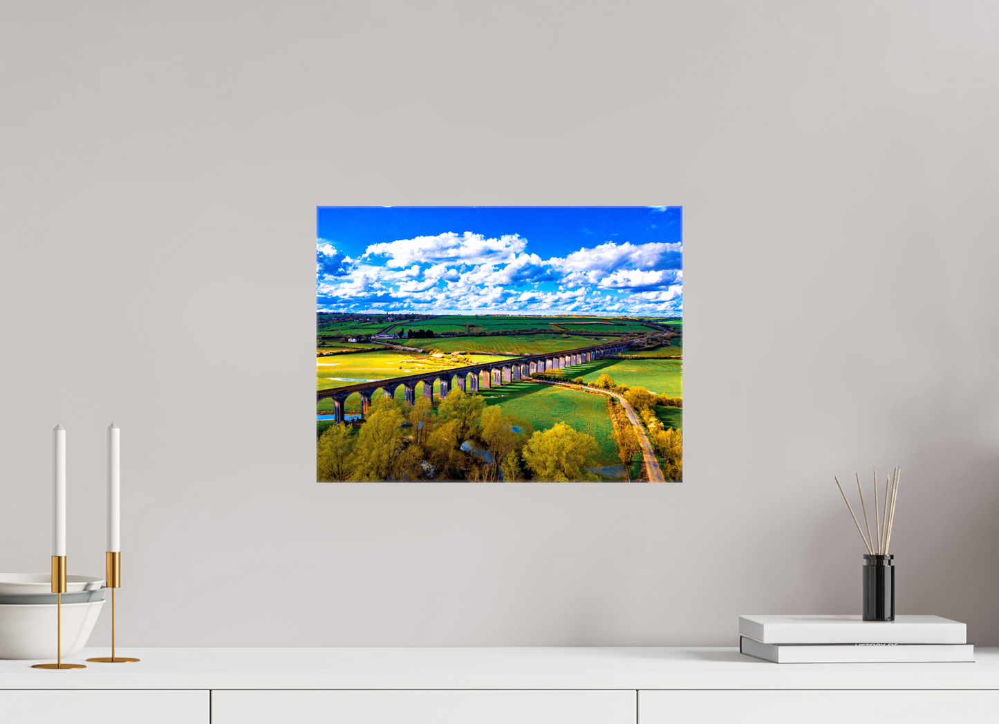 40 x 30 cm, Canvas Harringworth Viaduct UK