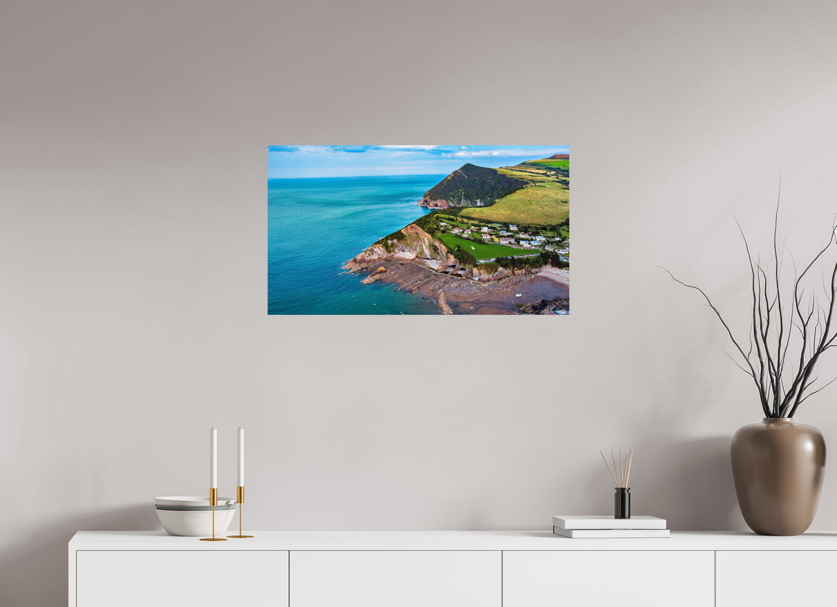 80 x 45 cm, Photo Print On Fuji Crystal DP II Devon - Sandaway Beach