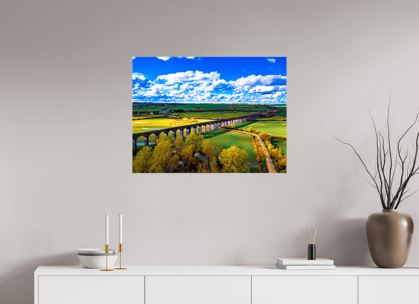 80 x 60 cm, Canvas Harringworth Viaduct UK