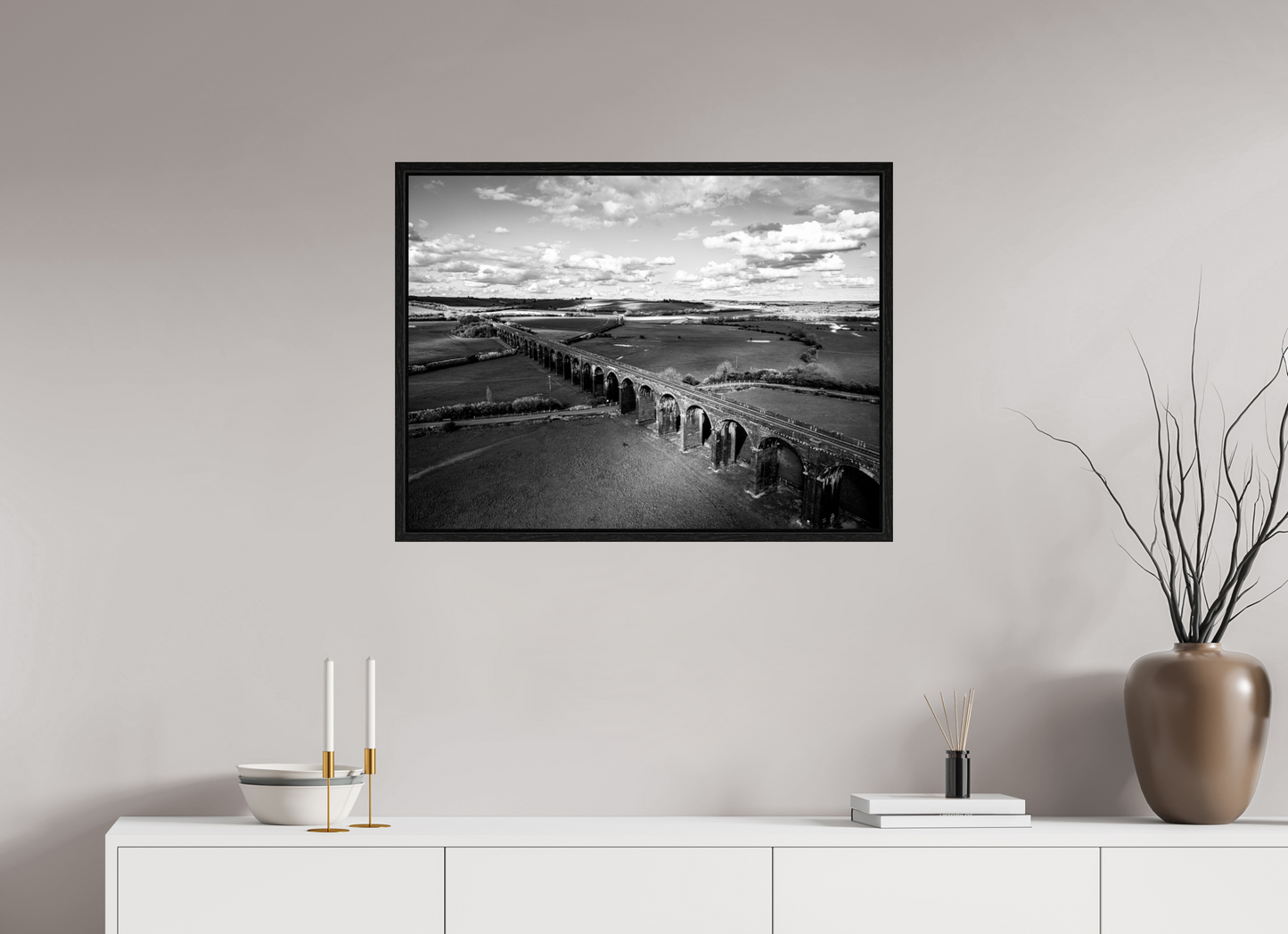 80 x 60 cm, Floater Frame Harringworth Viaduct UK