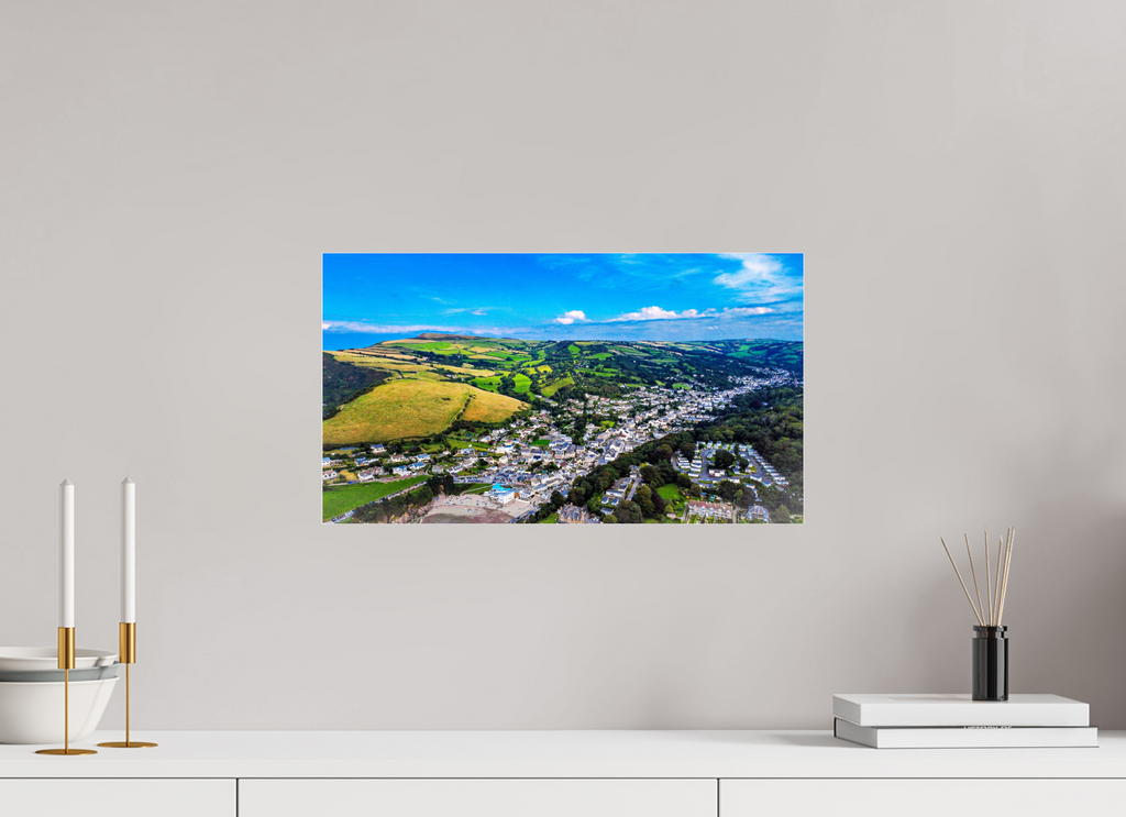 48 x 27 cm, Photo Print Under Acrylic Glass Devon - Sandaway Beach