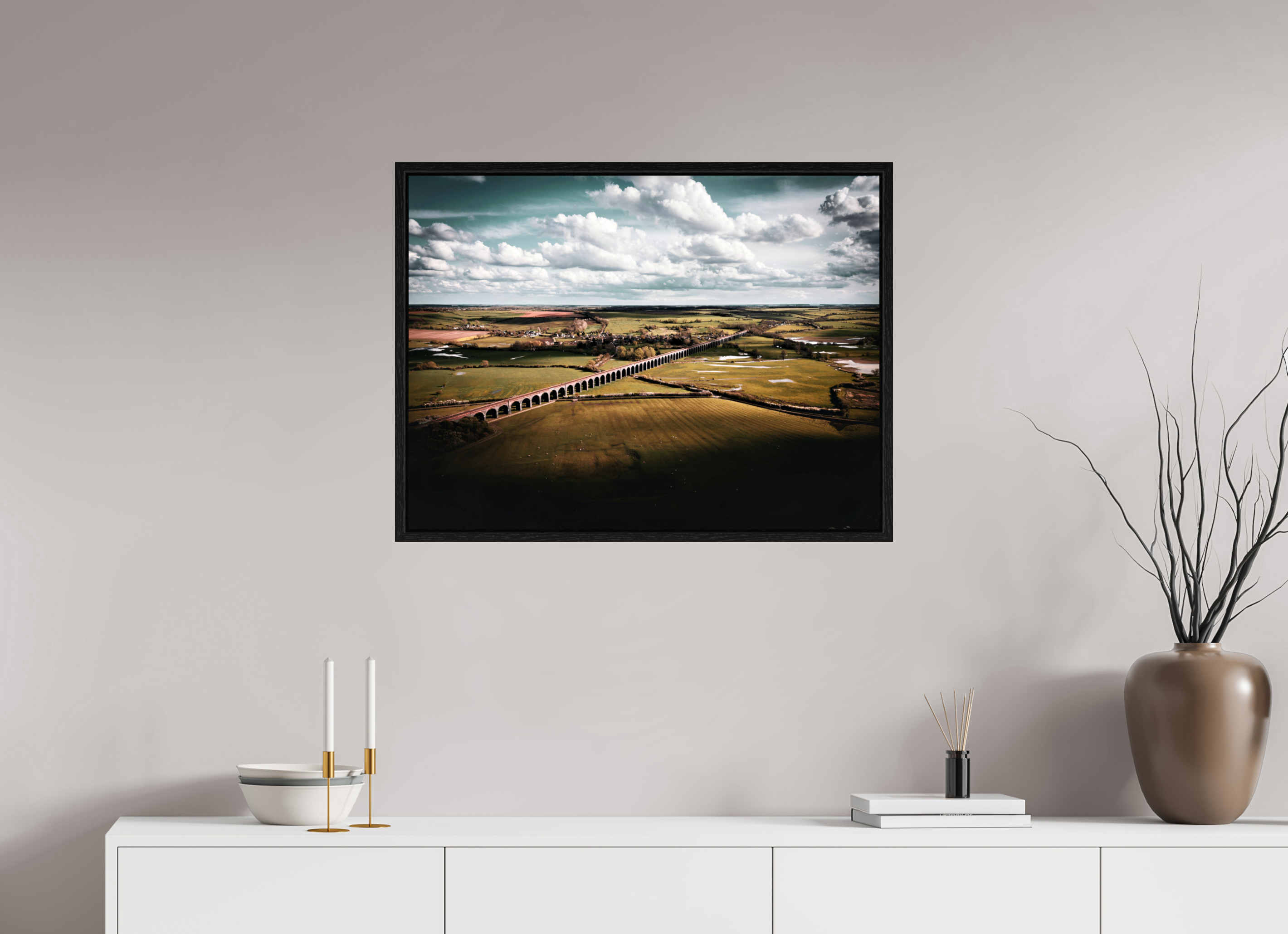 80 x 60 cm, Floater Frame Harringworth Viaduct UK
