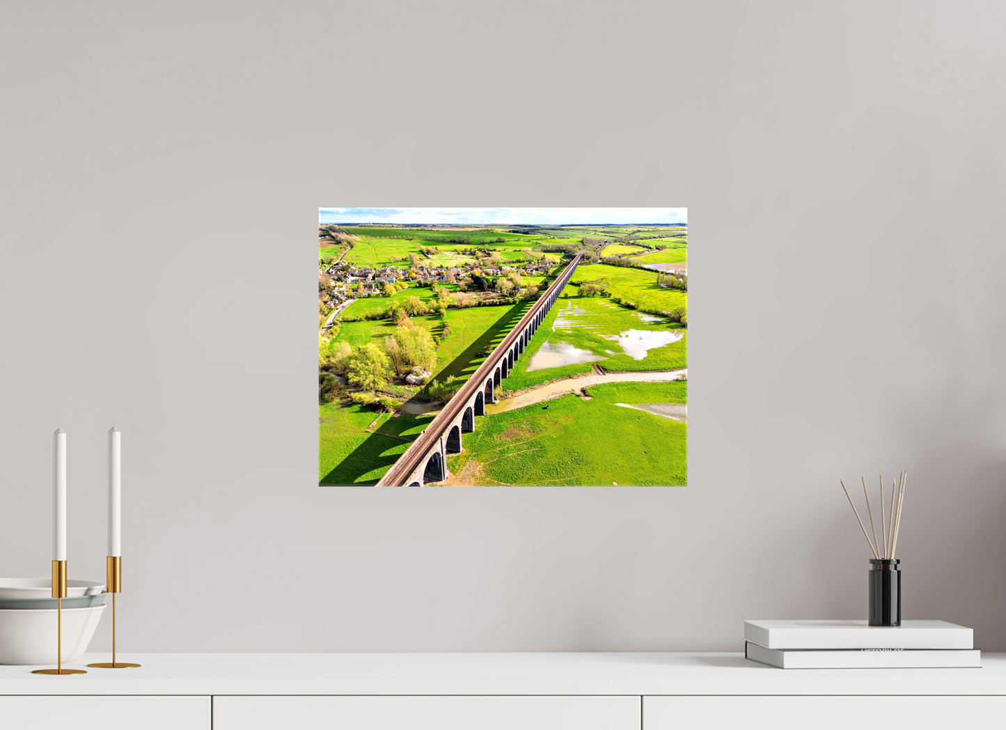 40 x 30 cm, Canvas Harringworth Viaduct UK