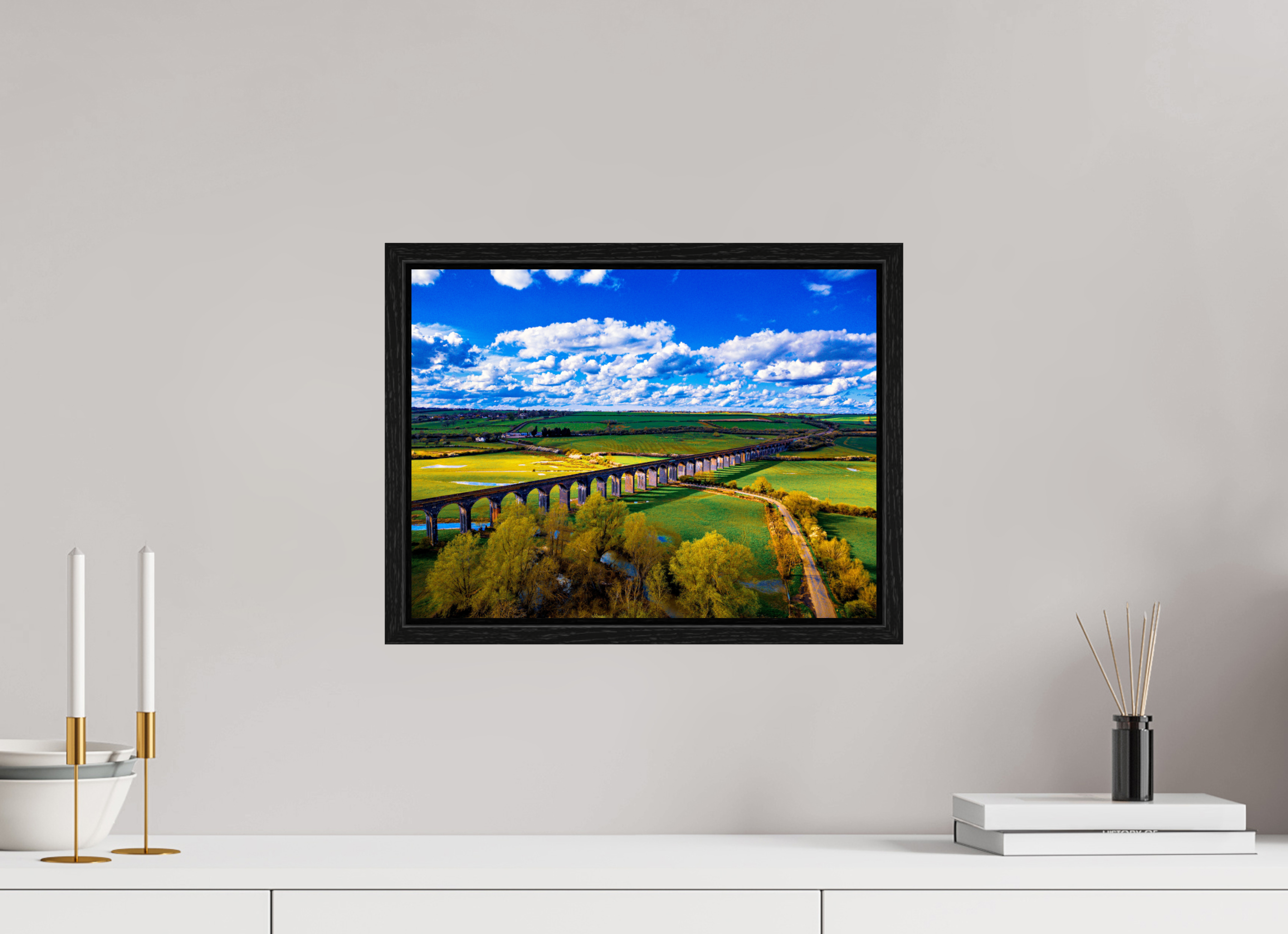 40 x 30 cm, Floater Frame Harringworth Viaduct UK