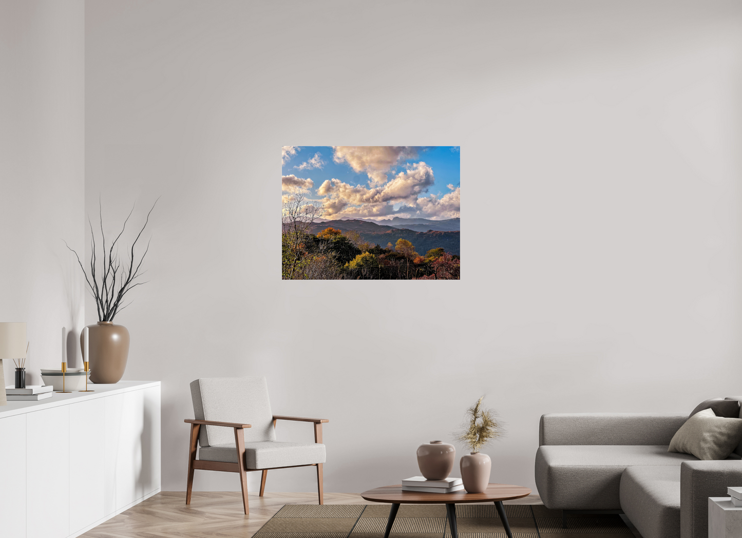 100 x 75 cm, Photo Print Under Acrylic Glass Hill Top on Acrylic Glass