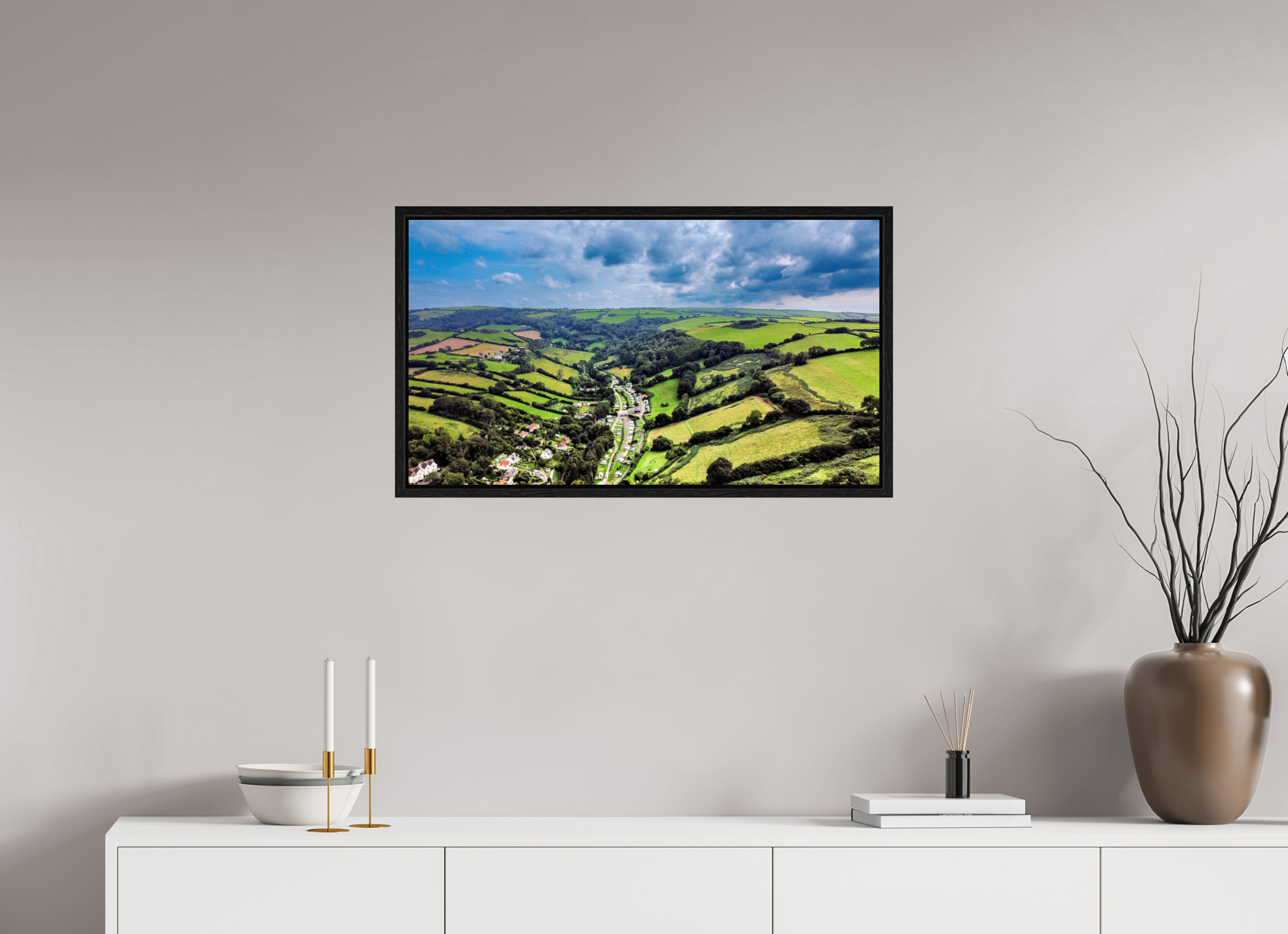 80 x 45 cm, Floater Frame Devon - Sandaway Beach