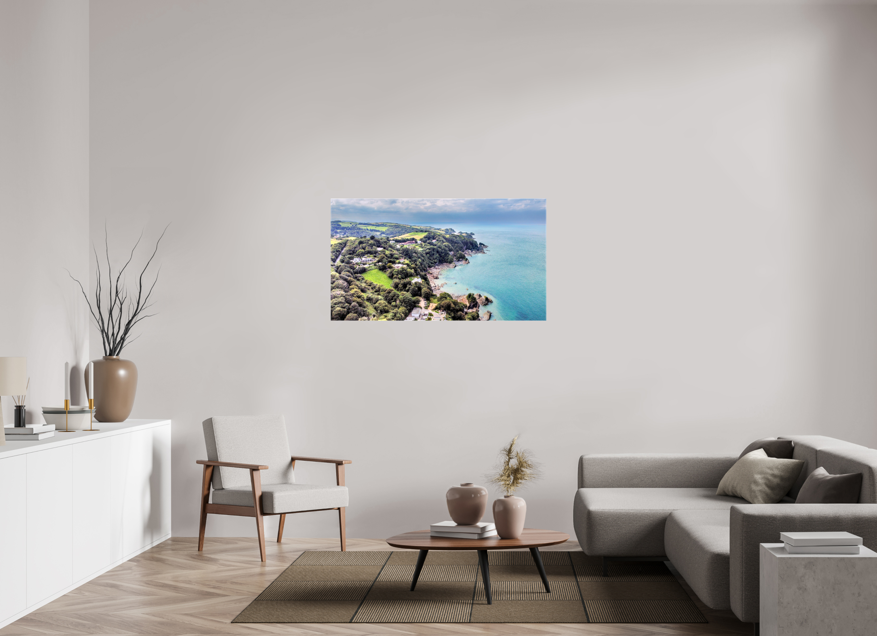 128 x 72 cm, Canvas Devon - Sandaway Beach