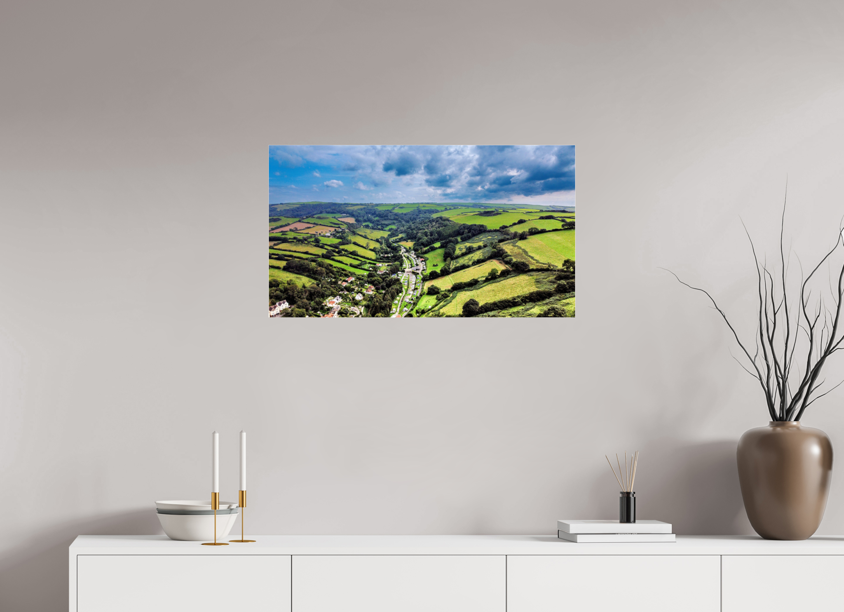 80 x 45 cm, Photo Print Under Acrylic Glass Devon - Sandaway Beach