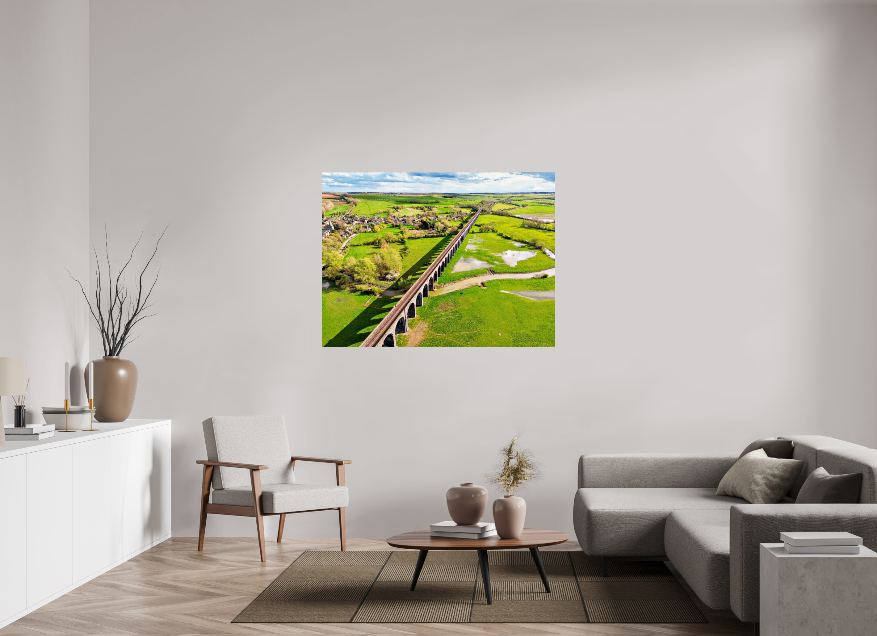 140 x 105 cm, Photo Print On Fuji Crystal DP II Harringworth Viaduct UK