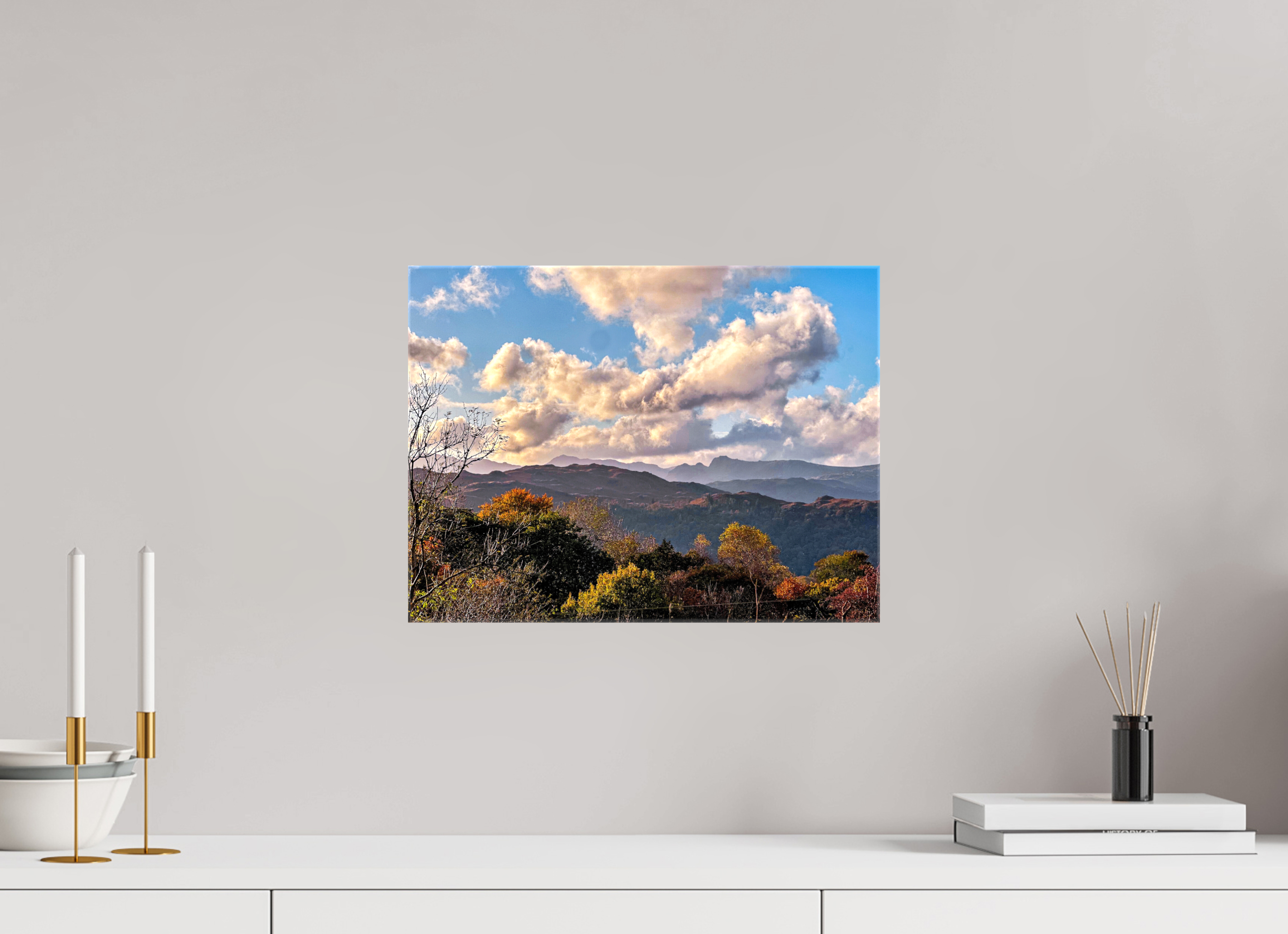 40 x 30 cm, Canvas Hill Top on Acrylic Glass