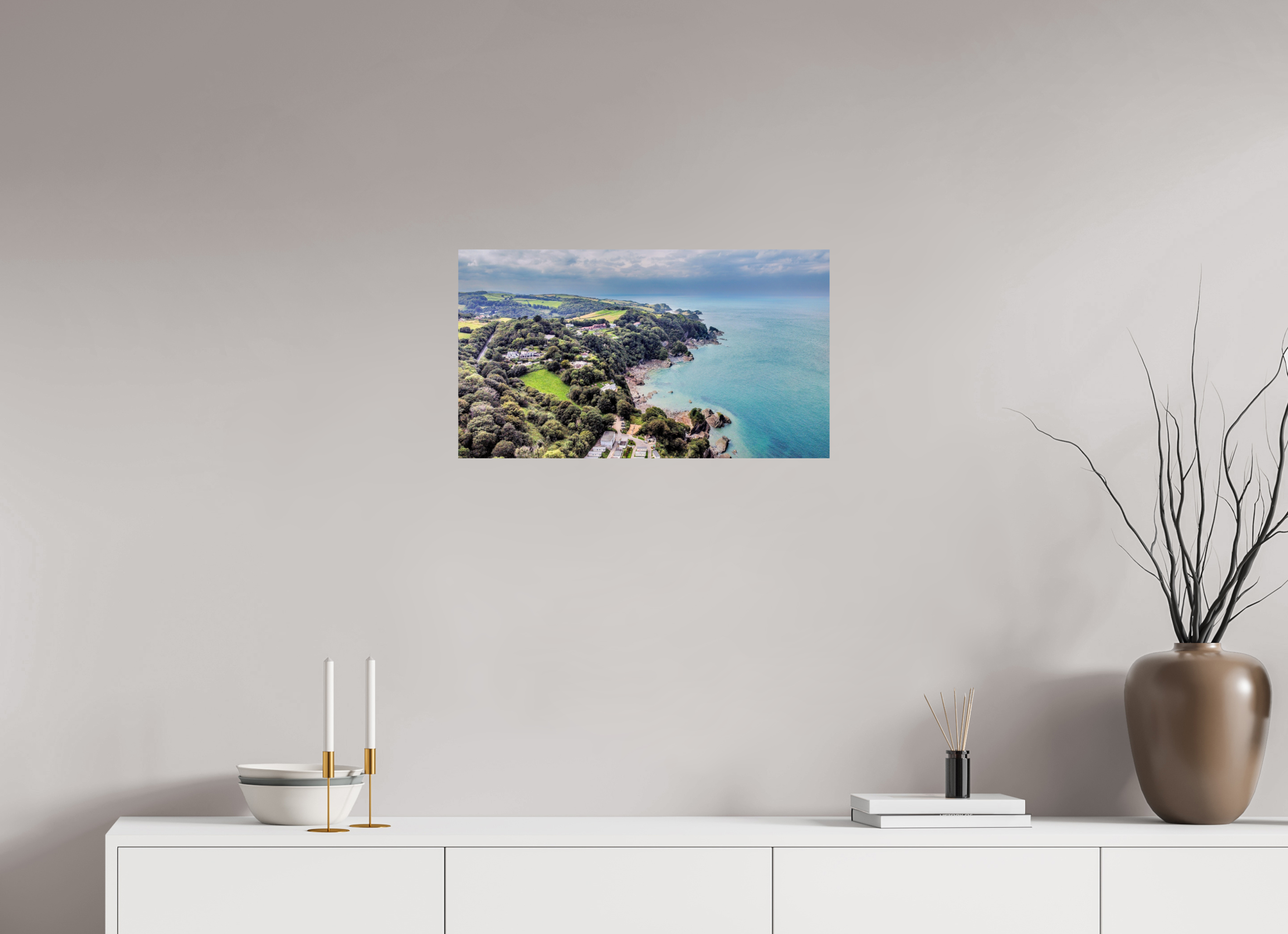 64 x 36 cm, Photo Print On Fuji Crystal DP II Devon - Sandaway Beach