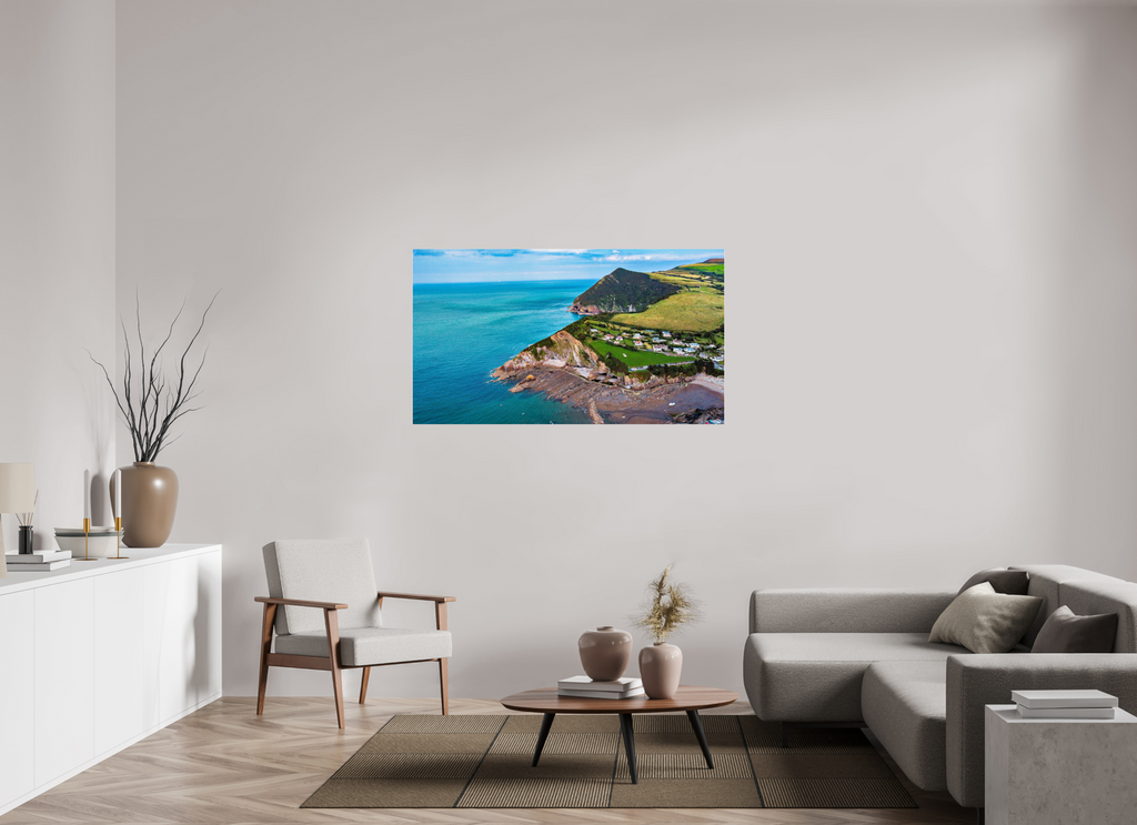 144 x 81 cm, Photo Print Under Acrylic Glass Devon - Sandaway Beach