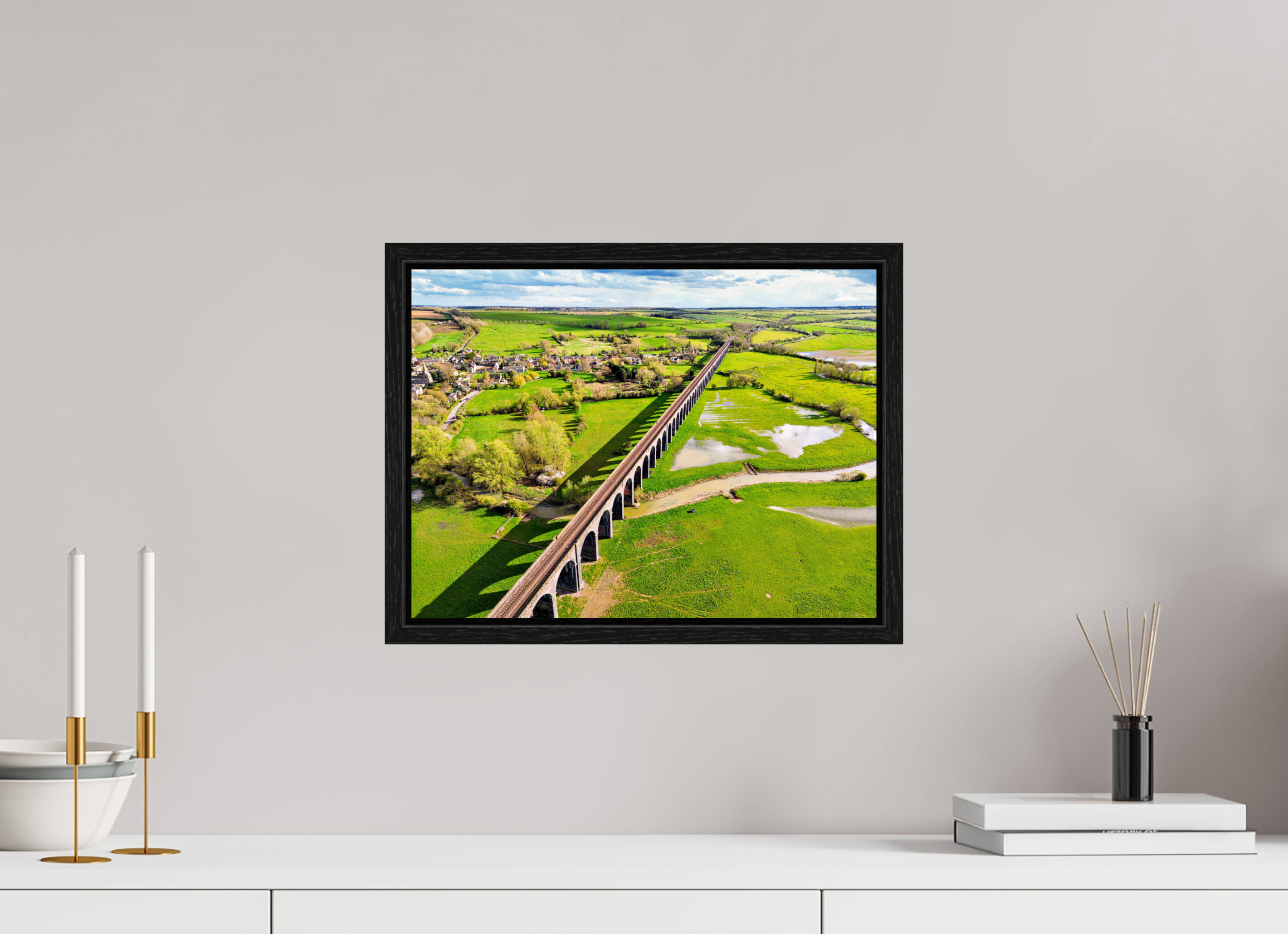 40 x 30 cm, Floater Frame Harringworth Viaduct UK