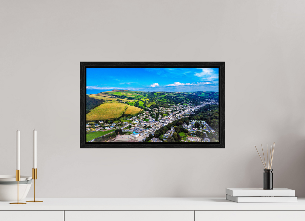 48 x 27 cm, Floater Frame Devon - Sandaway Beach