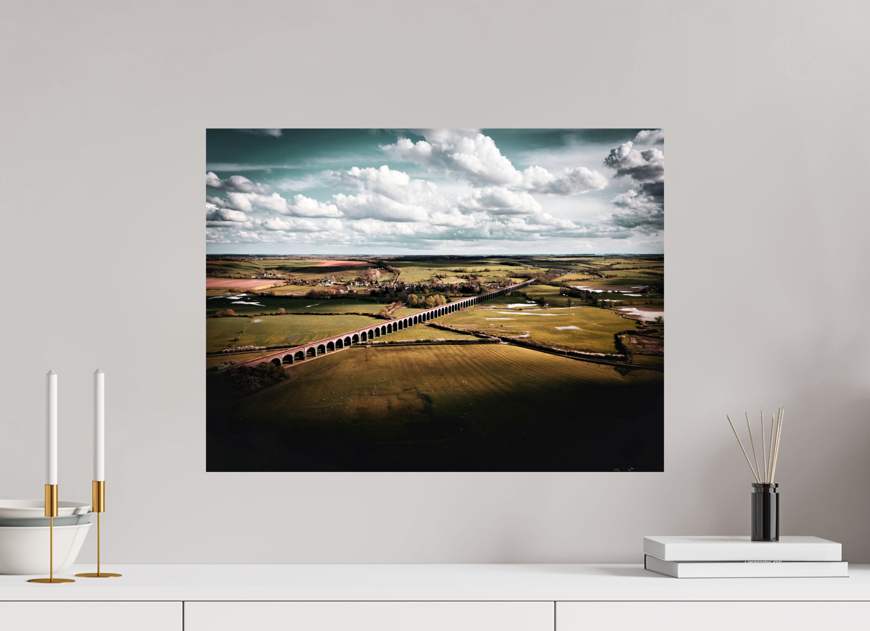 60 x 45 cm, Photo Print On Fuji Crystal DP II Harringworth Viaduct UK