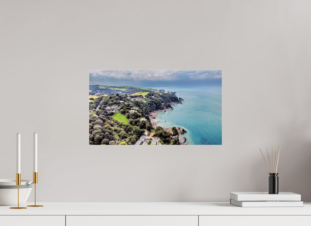48 x 27 cm, Photo Print Under Acrylic Glass Devon - Sandaway Beach