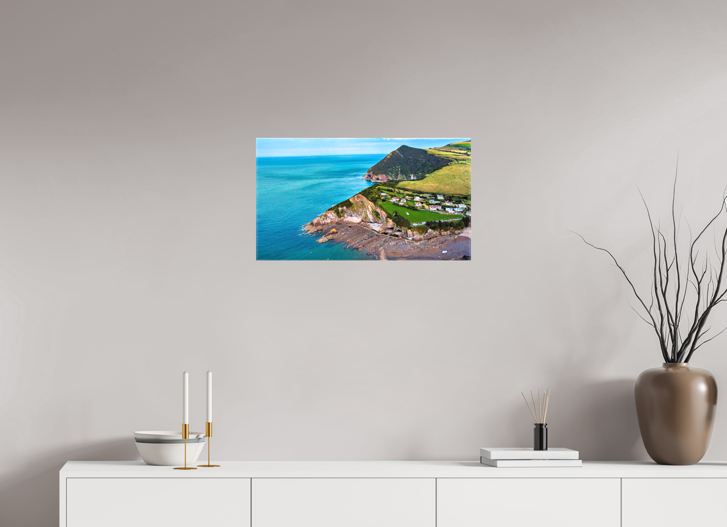 64 x 36 cm, Canvas Devon - Sandaway Beach