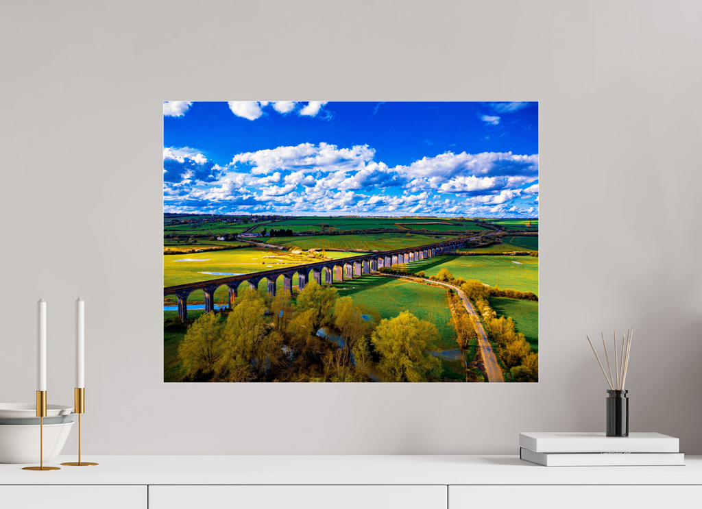 60 x 45 cm, Photo Print Under Acrylic Glass Harringworth Viaduct UK